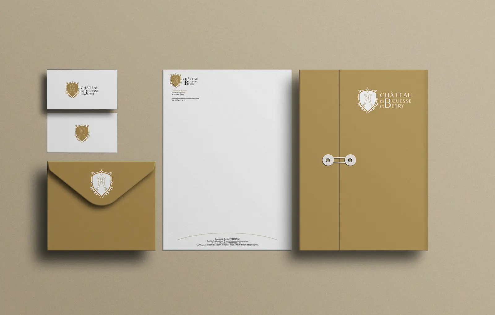 Papeterie de marque - identité print, cartes et enveloppes