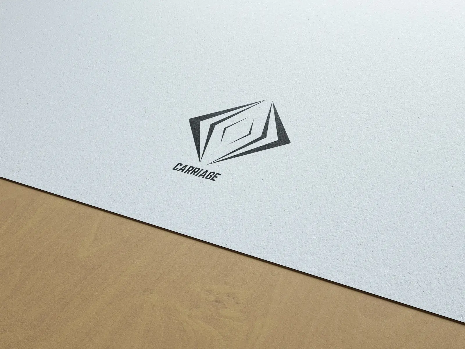 Logotype Carriage VTC imprimé sur papier - déclinaison print premium, graphiste Nancy