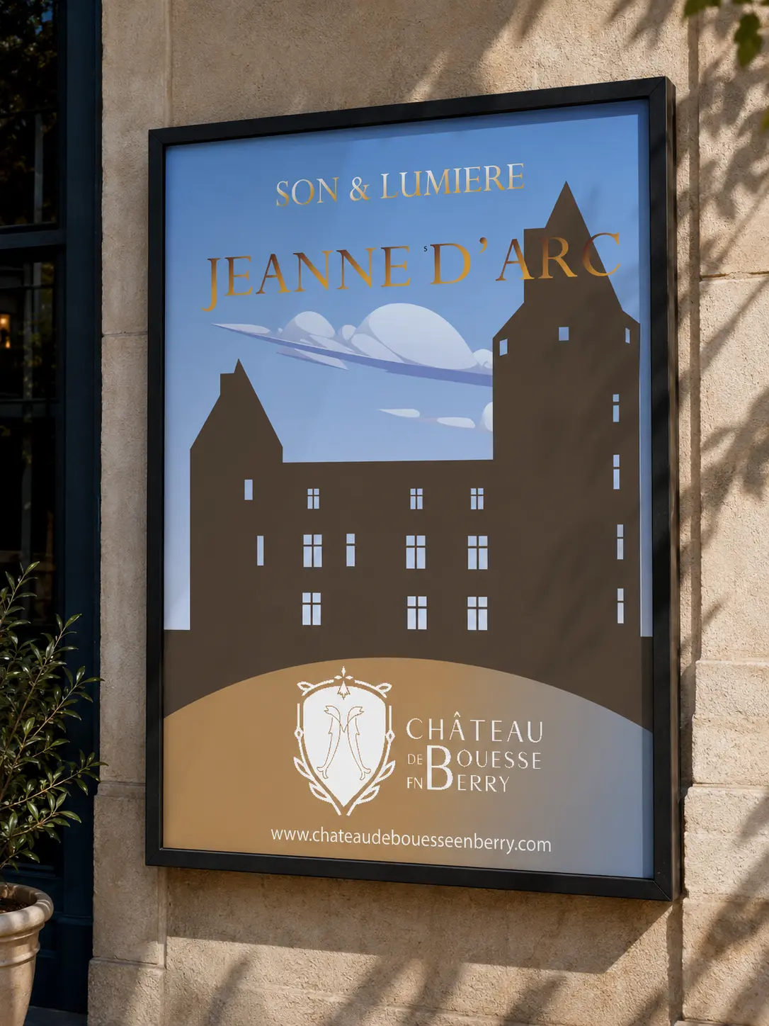 Affiche Son & Lumière Château de Bouesse - création print, graphiste Nancy