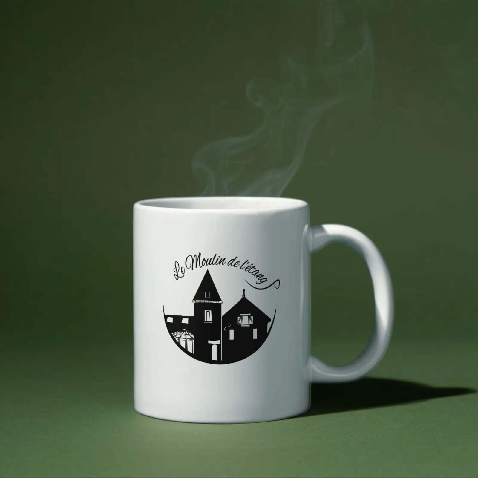 Mug Le Moulin de l'Étang - objet de marque, identité lieu de réception